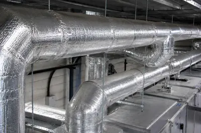 Réseau de gaines isolées en centrale de traitement d'air