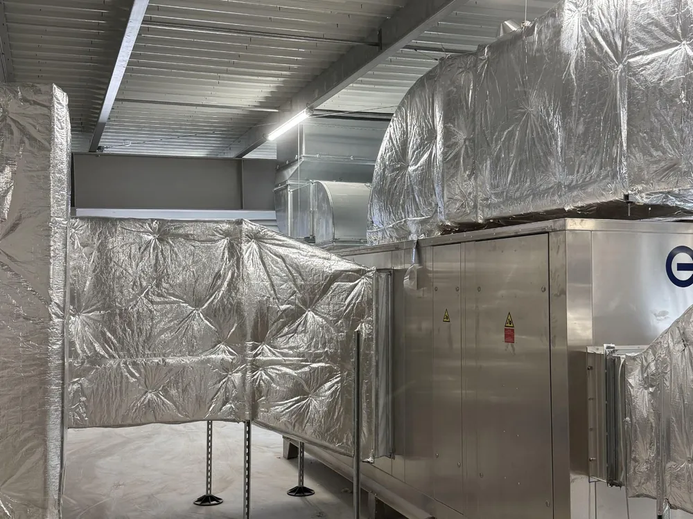 Gaines calorifugées — salle technique